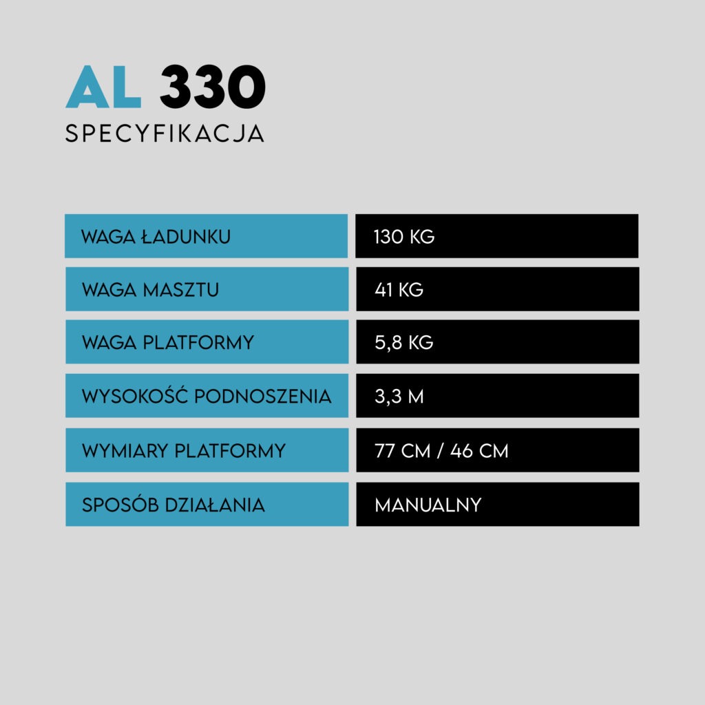 podnośnik montażowy AL-330